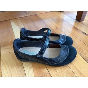 NAOT Kirei Suede Mary Jane Black Women's Shoes Size 8/39 EU